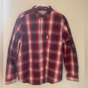 Columbia Men's Red Plaid Shirt